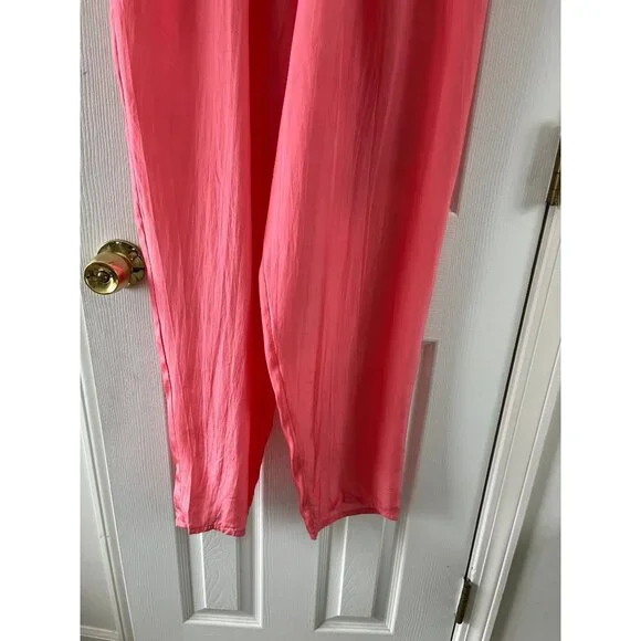 Vtg 1980's Stewart Sport By eStewart Peach Full Elastic Waist Pants Saks Fifth A